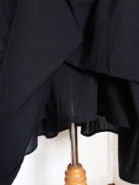 Chowchilla Vintage ARKIE Dress (Midi) • "Black Cotton Voile" • NEW LENGTH