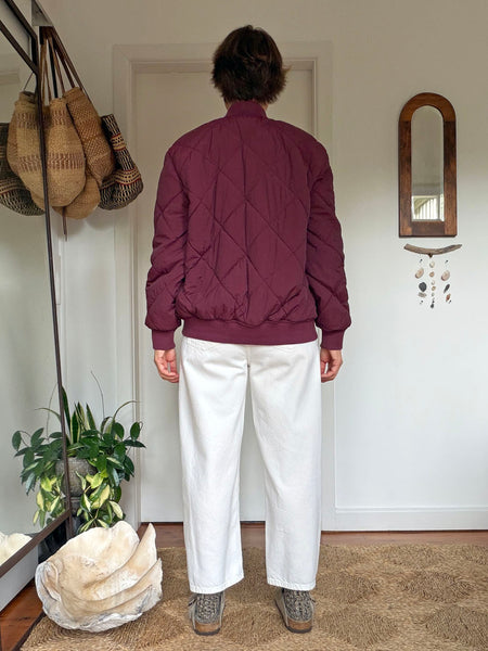 Pre-Loved Quilted Bomber Jacket • Size 6