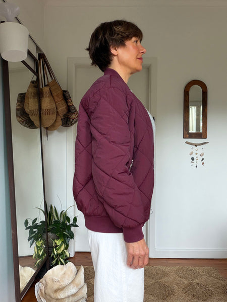 Pre-Loved Quilted Bomber Jacket • Size 6