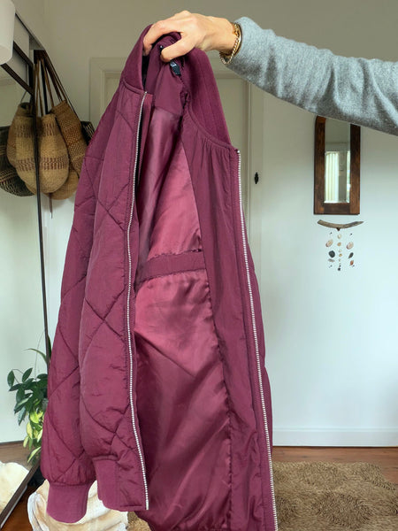Pre-Loved Quilted Bomber Jacket • Size 6