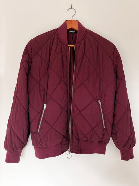 Pre-Loved Quilted Bomber Jacket • Size 6