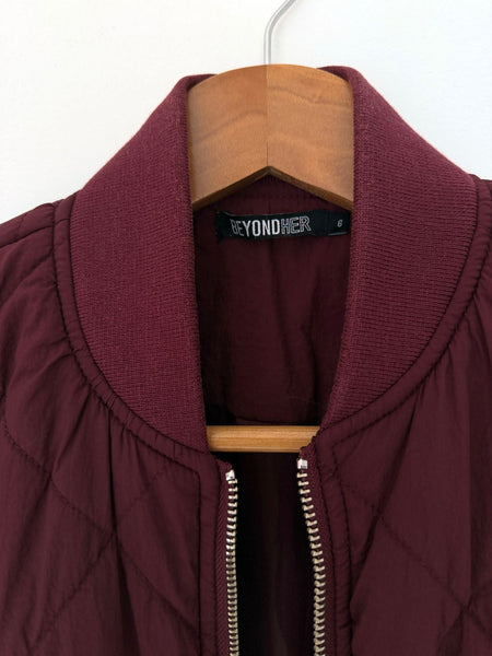 Pre-Loved Quilted Bomber Jacket • Size 6