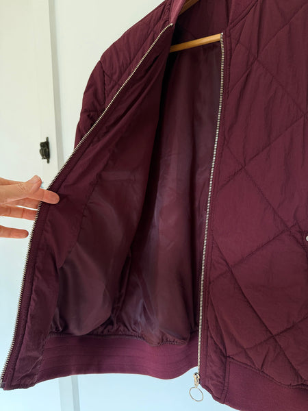 Pre-Loved Quilted Bomber Jacket • Size 6
