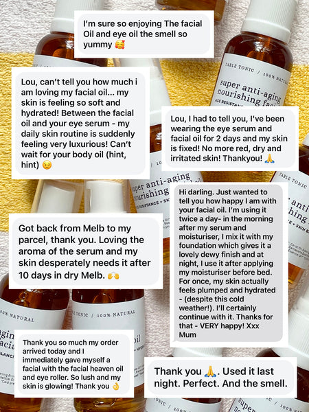 THE BEAUTY SET 4 • 100ml Body Oil + 30ml Facial Oil + 10ml Eye Serum • (SAVE 15%) NEW