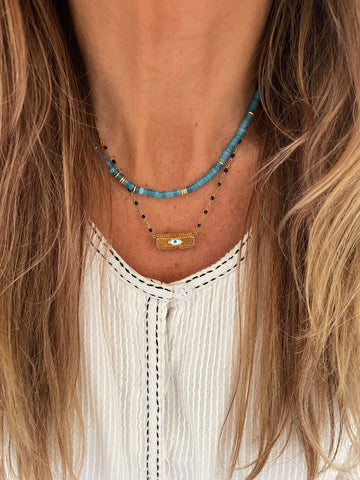 Crystal PUKA Choker (Azure) • LAST ONE