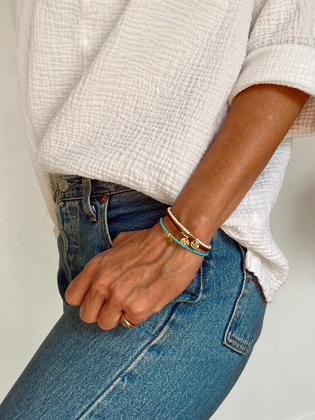 BEDOUIN Coin Bracelet (Burgundy) • LAST ONE