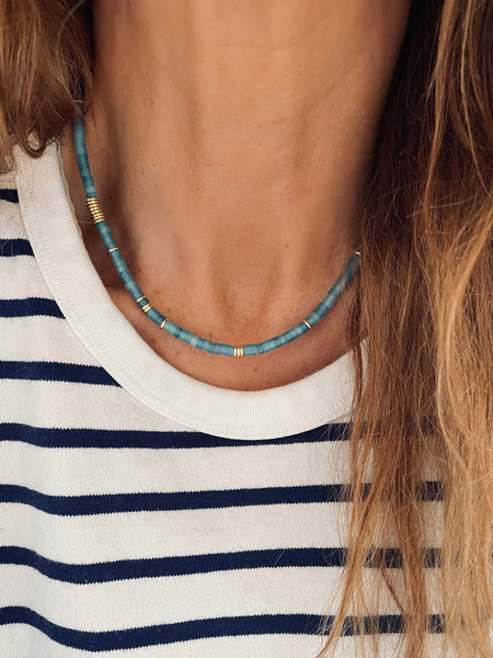 Crystal PUKA Choker (Azure) • LAST ONE