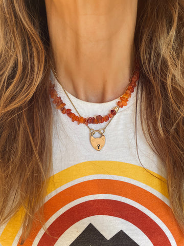 The Surfer Boy Necklace (Carnelian)