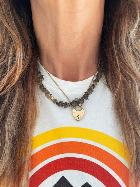 The Surfer Boy Necklace (Smoky Quartz)