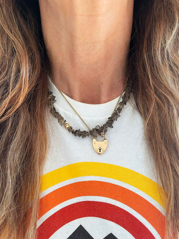 The Surfer Boy Necklace (Smoky Quartz)