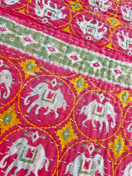 Vintage Indian Reversible Kantha Throw (Number 71)