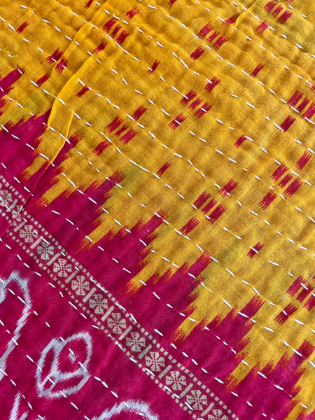 Vintage Indian Reversible Kantha Throw (Number 71)