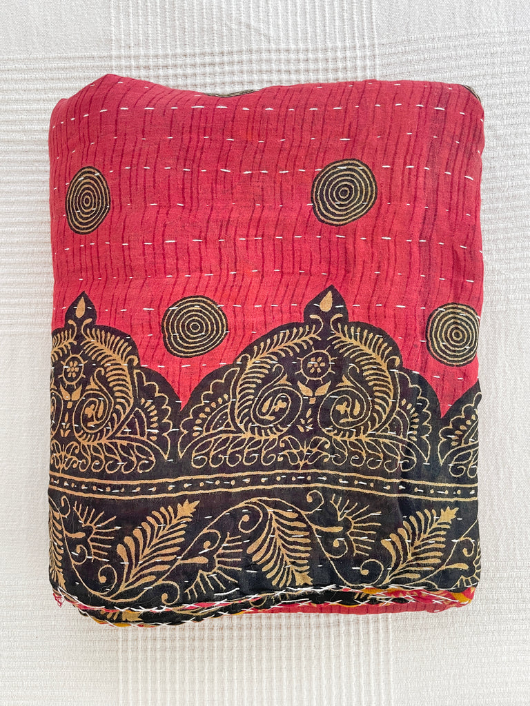 Vintage Indian Reversible Kantha Throw (Number 73)