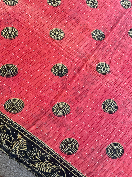 Vintage Indian Reversible Kantha Throw (Number 73)