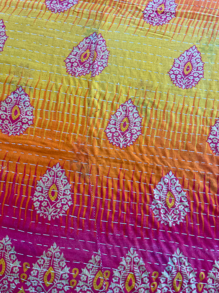 Vintage Indian Reversible Kantha Throw (Number 73)
