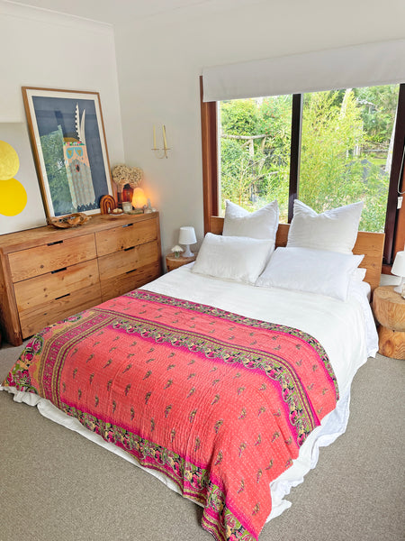 Vintage Indian Reversible Kantha Throw (Number 78)