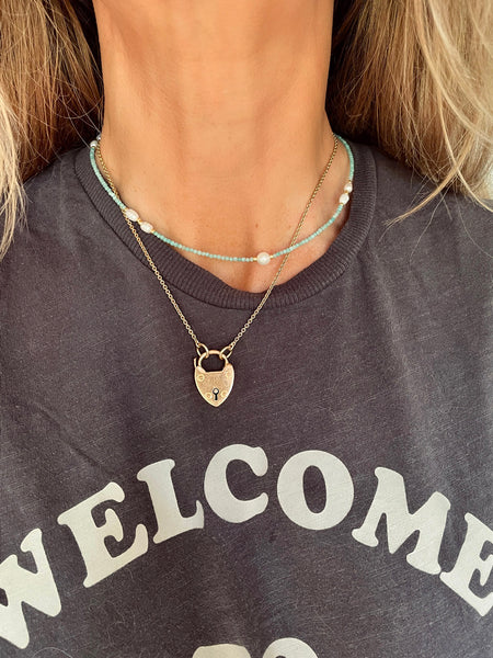 NALU Freshwater Pearl Choker (Aquamarine)