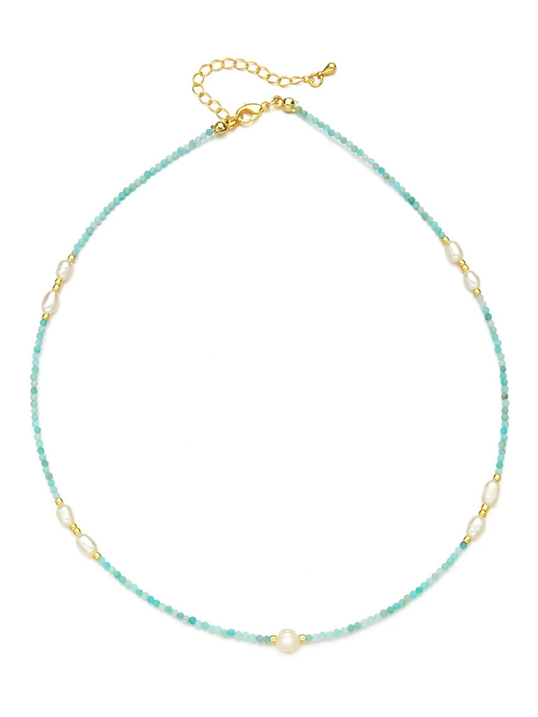 NALU Freshwater Pearl Choker (Aquamarine)