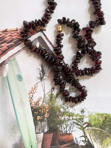 The Surfer Boy Necklace (Garnet)