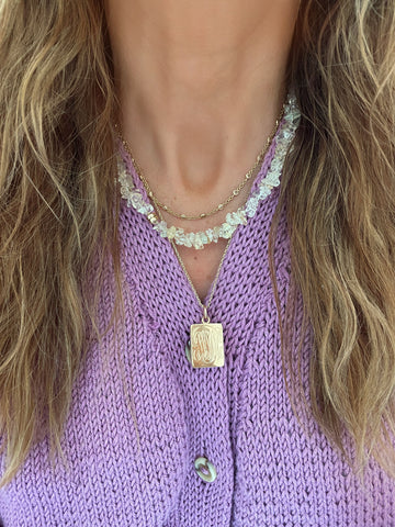 The Surfer Boy Necklace (Lemon Quartz)