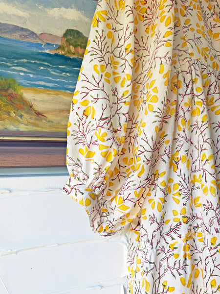 Chowchilla Vintage ARKIE Dress (Midi) • "Yellow Meadow" • NEW