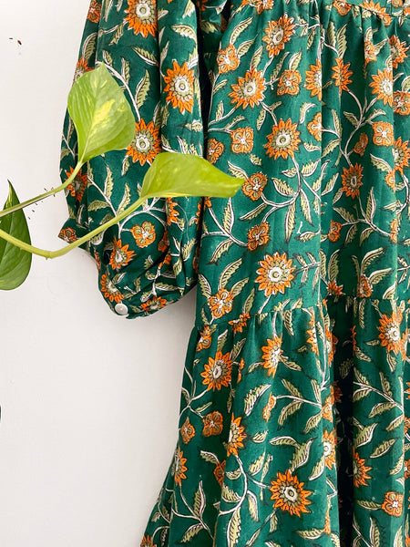 Chowchilla Vintage ARKIE Dress (Midi) • "Emerald Garden" • NEW