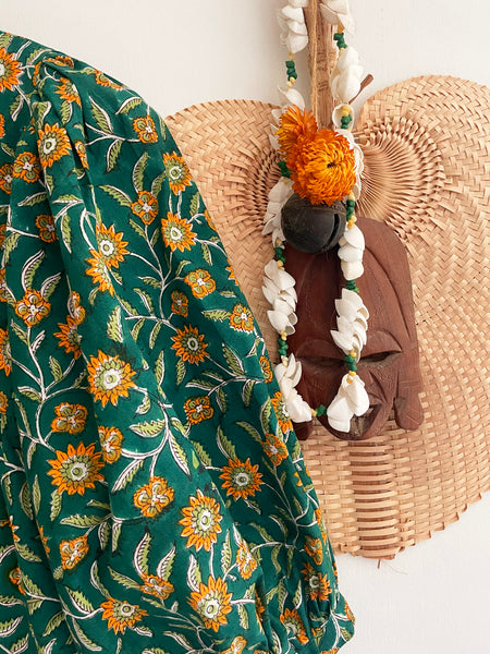 Chowchilla Vintage ARKIE Dress (Midi) • "Emerald Garden" • NEW