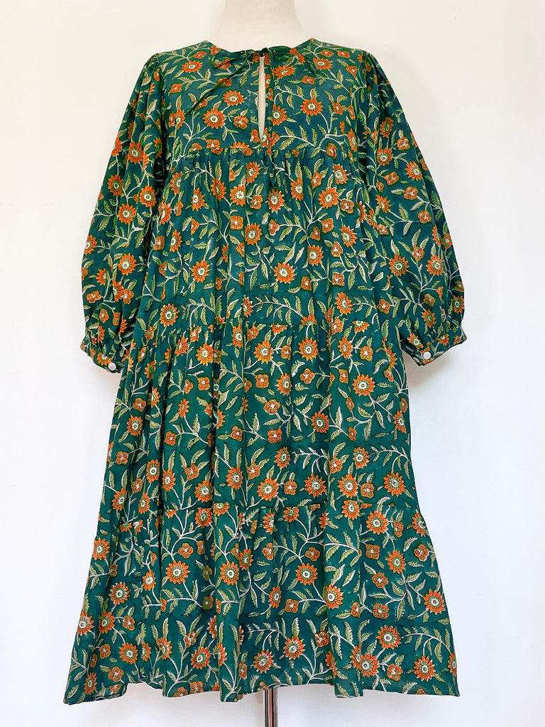 Chowchilla Vintage ARKIE Dress (Midi) • "Emerald Garden" • NEW