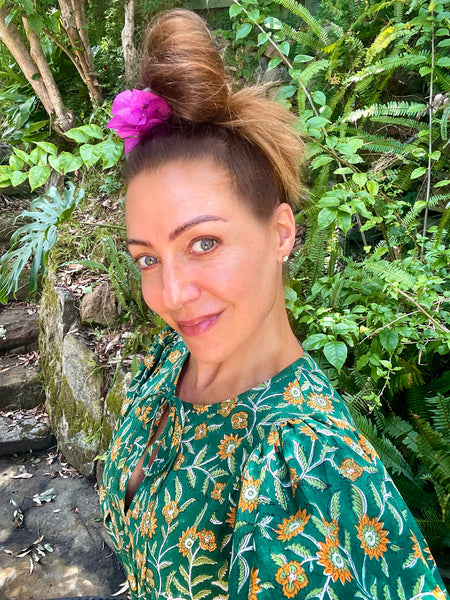 Chowchilla Vintage ARKIE Dress (Midi) • "Emerald Garden" • NEW