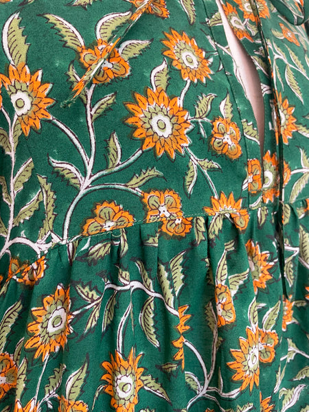 Chowchilla Vintage ARKIE Dress (Midi) • "Emerald Garden" • NEW