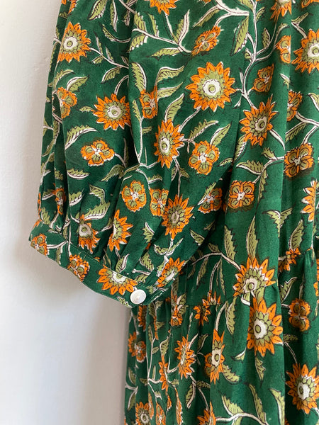 Chowchilla Vintage ARKIE Dress (Midi) • "Emerald Garden" • NEW