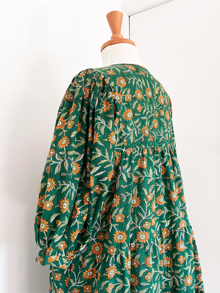 Chowchilla Vintage ARKIE Dress (Midi) • "Emerald Garden" • NEW