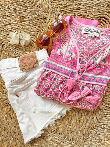 Chowchilla Vintage Indian GYPSET Blouse • "Tulsi" • BACK IN STOCK