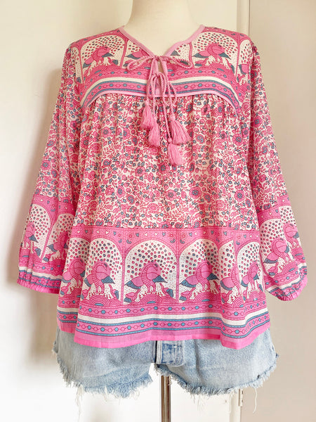 Chowchilla Vintage Indian GYPSET Blouse • "Tulsi" • BACK IN STOCK