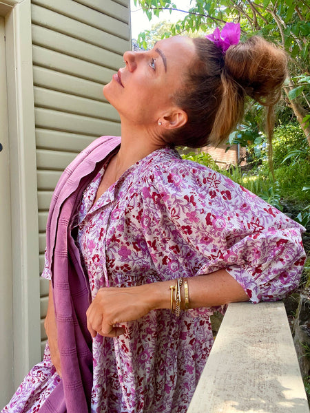 Chowchilla Vintage ARKIE Dress (Midi) • "Petal Whimsy" • NEW