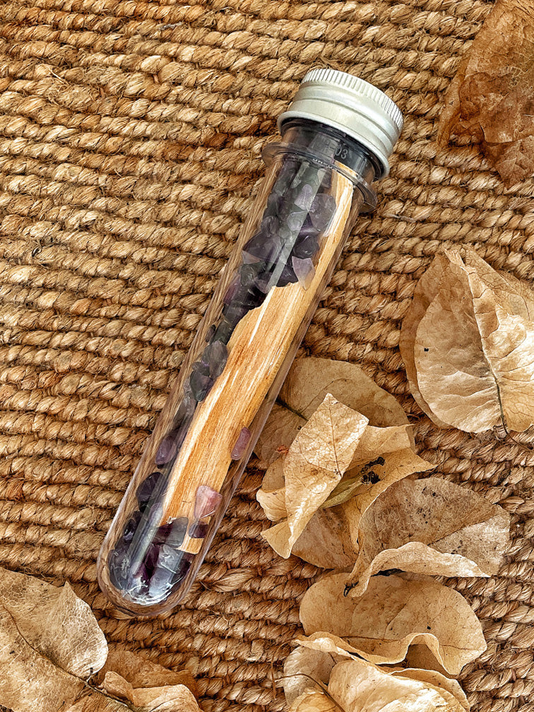 Crystal Infused Palo Santo Kit (Amethyst)
