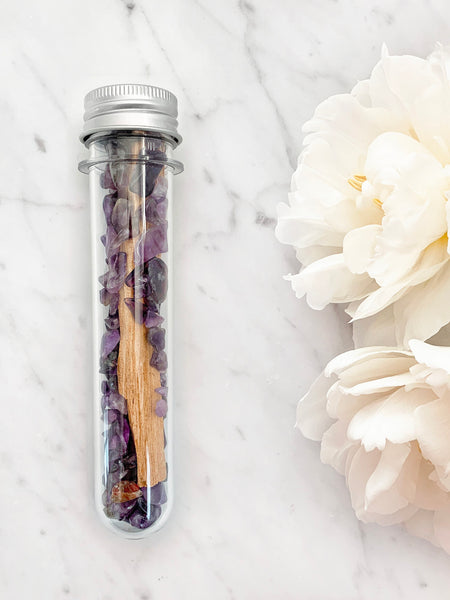 Crystal Infused Palo Santo Kit (Amethyst)