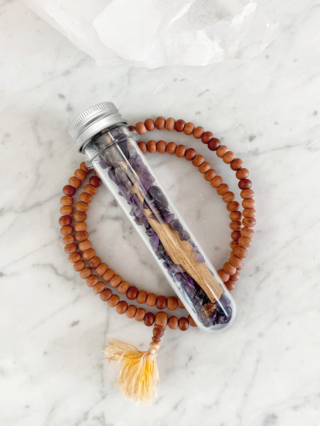 Crystal Infused Palo Santo Kit (Amethyst)