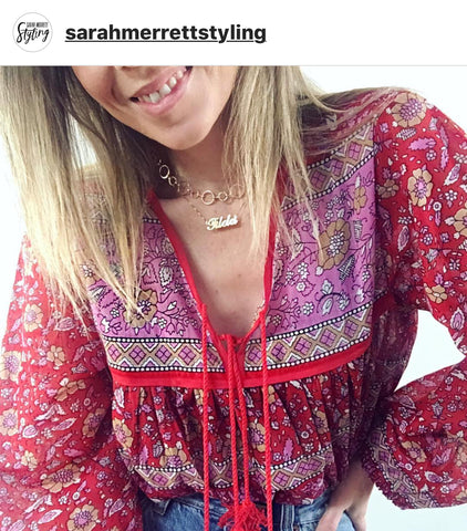 Chowchilla Vintage Indian GYPSET Blouse • "Asha" • BACK IN STOCK