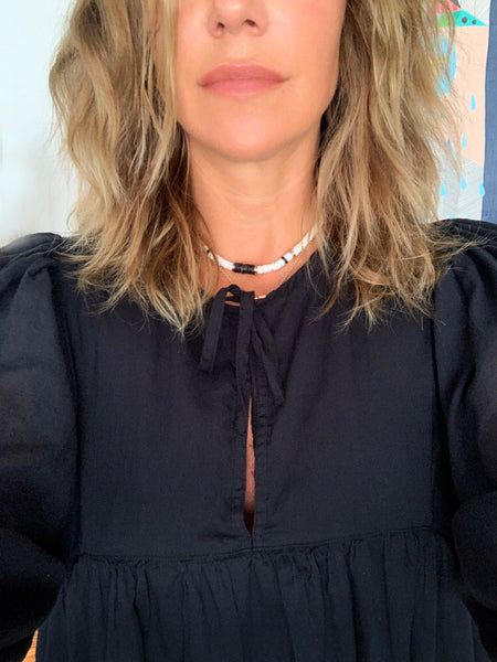 Chowchilla Vintage ARKIE Dress (Midi) • "Black Cotton Voile" • NEW LENGTH