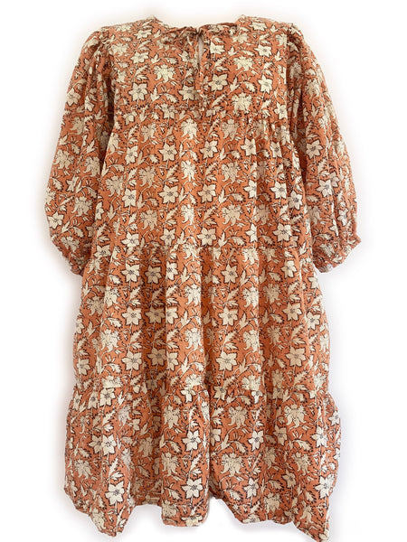 Chowchilla Vintage ARKIE Dress (Mini) • "Terracotta Blossom"