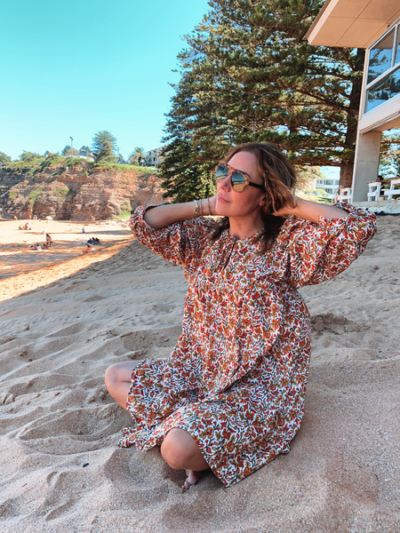 Chowchilla Vintage ARKIE Dress (Mini) • "White Blossom" • LAST ONE (Size XXL)