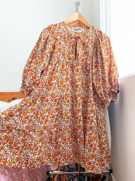 Chowchilla Vintage ARKIE Dress (Mini) • "White Blossom" • LAST ONE (Size XXL)