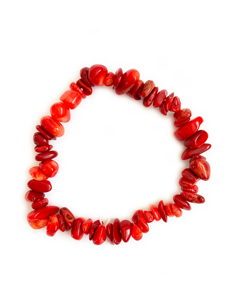 CORAL Cleansing Crystal Chip Bracelet