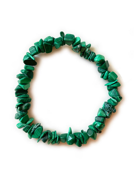 MALACHITE Cleansing Crystal Chip Bracelet