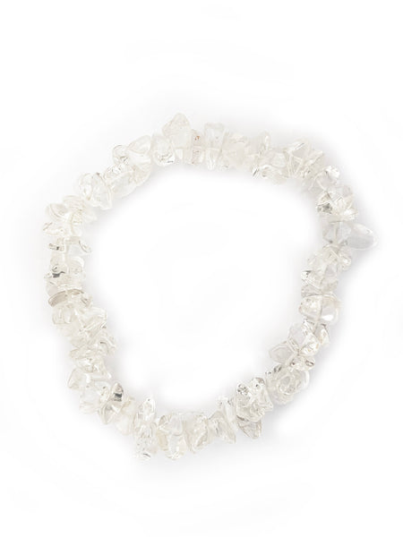 CLEAR QUARTZ Cleansing Crystal Chip Bracelet