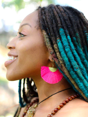 Fanfare Tassel Earrings (Fuchsia)