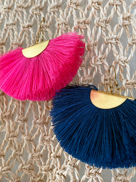 Fanfare Tassel Earrings (Royal)