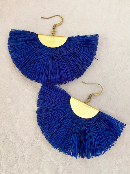 Fanfare Tassel Earrings (Royal)