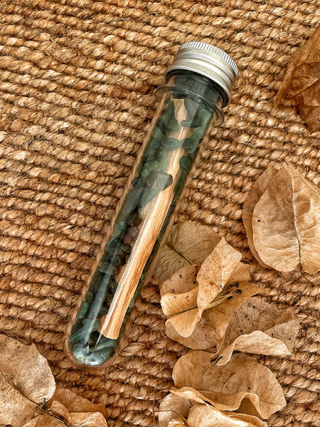Crystal Infused Palo Santo Kit (Green Aventurine)